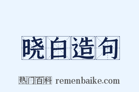 晓白造句是什么意思的图片